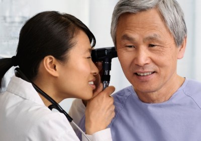 Man getting a hearing test service image